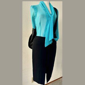 Y2K 90s Vintage XOXO Black Pencil Skirt sz S